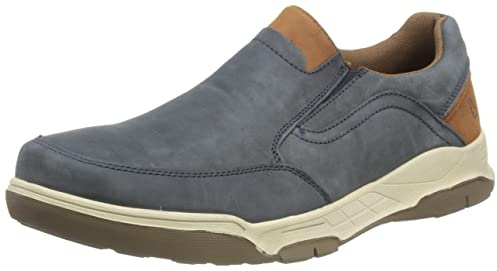 Hush Puppies Mens Fletcher Sneaker, Navy Tan, 11 UK