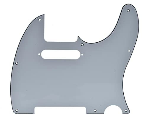 Dopro 8 Hole Tele Style Guitar Pickguard TL Pick Guard with Pickup Mounting Screw Holes for Tele/Telecaster White 3 Ply