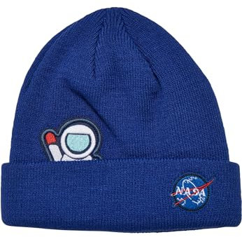 Mister Tee Unisex NASA Embroidery Beanie Kids royal, S/M