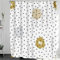 Duschvorhang 180x210cm, Nordische Punkte Duschvorhänge Antischimmel Wasserdicht Gewichteter Polyester Stoff, Waschbar, Textil Badvorhang für Dusche und Badewanne Dekor 3D Shower Curtains mit Haken