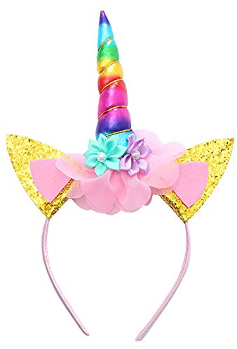 GERUI Haarreifen, Baby Haarband,Haarschmuck für Ostern Geburtstag Birthday Party Karneval, Head Accessoires Party Dekoration (Sieben Farben)