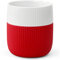 Royal Copenhagen Fluted Contrast Karibik Becher aus Porzellan in der Farbe Rot-Weiß 33cl, Maße: 8,5cm x 8,5cm x 10cm, 1064287