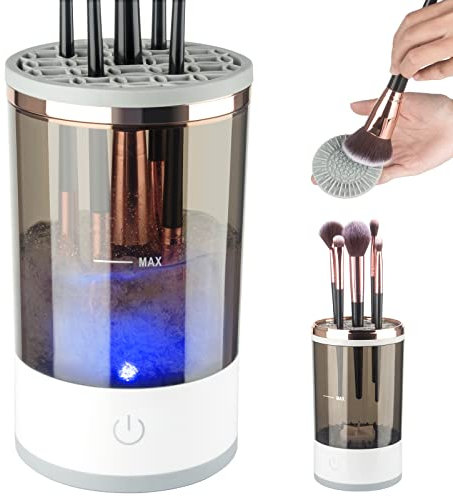 Nettoyeur de pinceaux de maquillage électrique, machine de nettoyage de pinceaux de maquillage avec tapis de nettoyage pour pinceaux de maquillage automatique, outils de pinceaux de maquillage pour