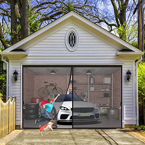 CGUOZI Zanzariera Magnetica in Vetroresina 130 x 220 cm, Rete Molto Resistente, Tenda con Magneti Ancora più Potenti, Resiste al Vento e ai Raggi UV Nero