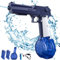Pistolet a Eau électrique, Pistolet à Eau Automatique, Fortement étanche à l'air, Deux Compartiments à Eau remplaçables, Batterie Rechargeable par USB, pour Jeux d Eau,l'été, Piscine,Plage (Bleu A)