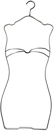 JISADER Body Shape Dessous-Kleiderbügel, Badeanzug-Kleiderbügel, Badeanzug-Kleiderbügel, Metall-Badeanzug-Kleiderbügel, Bikini-Kleiderbügel für Schaufenster, Silber