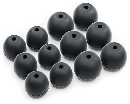 Okuli 12 x Silikon Ohrstöpsel Ohrhörer Gummi Tipps Für Shure SE215 Kopfhörer Ohrhörer in Grau