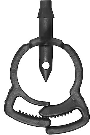 Jardibric - Raccords Conduite Secondaire Arrosage Localisé Goutte à Goutte - 10 Jonctions Cannelées Ø 6 mm Auto-Perçantes avec Collier de Serrage Ø 16 mm