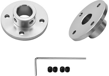 2Pcs 16mm Aluminium Alloy Flange Coupling Connector, Rigid Guide Model Coupler Accessory, Shaft Axis Fittings for DIY RC Model Motors