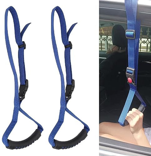 Car Door Armrest, 2PCS Car Safety Grab Handle Ergonomic Adjustable Auto Vehicle Support Grab Bar Standing Car Handle Mobility Aid Car Gadgets Car Door Handle for Disabled Elderly