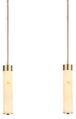 MODEBHD Einfache Natur Marmor Lampenschirm Kronleuchter Lampe Gold Kupfer Körperdekoration Zylindrische Pendelleuchte Hauptbeleuchtung Pendelleuchte Verwendet Für Cam