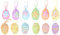 12 Stück Handbemalte Ostereier, Schaumstoff-Eier Osterornamente, Bunte Eier-Ornamente, Bemaltes Osterei, Osterdekoration Eier, Osterdekorationen, Schaumstoff-Ei-Ornamente, für Osterparty-Dekoration