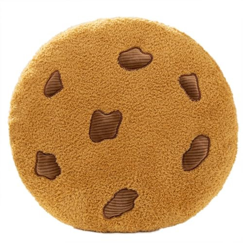 KAISUN Plüsch Kissen Schokoladen Keks, Reizendes Plüschtier Lebensmittel Kissen, Cookie Pillow, Kinderzimmer Dekor Kissen (Color : Cookies, Size : 36cm), KAISUN