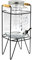4 litres Glass Drink Dispenser with/Without Black Wire Stand + Tap/Lid – Glass Water Dispenser for Juices, Cocktails, Lemonade & Water (with Handeled Stand)