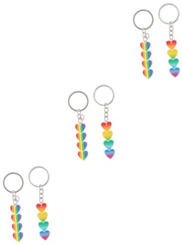 VALICLUD 6 STK Liebe Schlüsselanhänger Schlüsselbund schlüssel deko Key Chains Schlüsselringe LGBT-Geschenk LGBT schlüsselanhänger Dekoration Rucksack Taschen Charme Zubehör schmücken Acryl