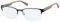 Botaniq Rechteckig Edelstahl Brillen in Blau für Herren, Brille mit Sehstärke, optional mit Sonnenbrillen tönung oder Blaulichtfilter (Modell BIO-1017-006)