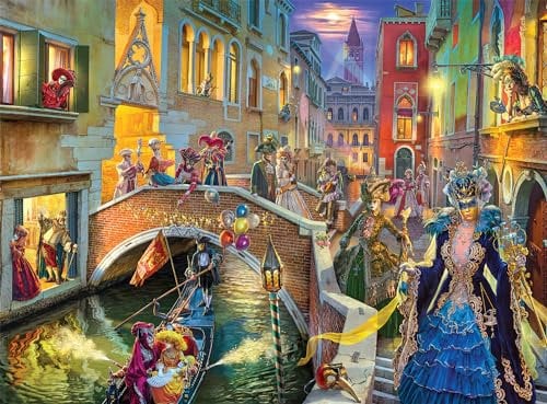 Buffalo Games - Image World - Karneval von Venedig - 1000 Teile Puzzle für Erwachsene - Herausforderndes Puzzle perfekt für Spieleabende - Fertige Größe ist 26,75 x 19,75