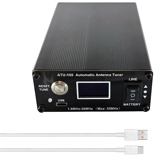 Corghd ATU-100 Antenna Tuner for Ham Radio 1.8-55MHz Automatic Antenna Tuner By N7DDC 100W Open Source Shortwave with Battery Easy to Use
