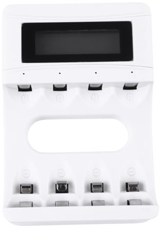 CAXUSD 3pcs Lcd Display 4 Bay Battery Charger Universal Rechargeable Battery Charger Overheat Protection