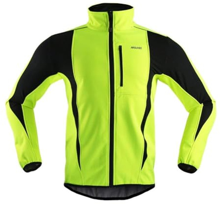 VeloZenith Fahrradjacke Herren Winter Wasserdicht Thermo Atmungsaktiv Reflektierend MTB Radjacke Herren Winter für Outdoor,Radfahren,Trekking,Klettern(Grün, XXL)
