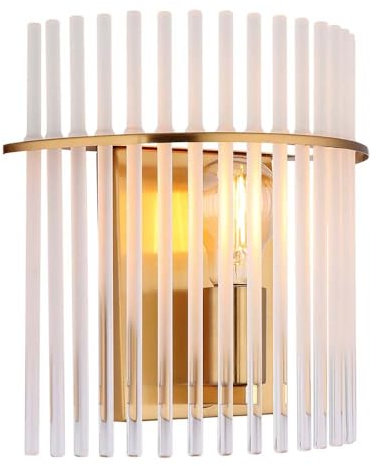 Wall Light Glass Rods Living Room Lamp Gold Opal Wall Lamp Bedroom Metal E27 Socket L x W x H 12.5 x 25 x 26 cm