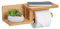 Relaxdays Support de Papier Toilette en Bambou avec étagères pour Smartphone et Rouleau, 9x31x12 cm, Naturel