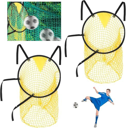 2 Pcs Top Bins Soccer Target Goal, Soccer Goal Target Nets for Shootings Accuracy Training, Soccer Training Net Corner Soccer Train Goal for Ball Football Shooting Accuracy Practice Equipment