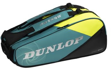 DUNLOP Borsa per racchette SX-Performance 8, verde acqua, nero e giallo
