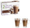 Puranex Cafe Latte Glasses – Set of 2 Clear Tall Coffee Cups with Handles, 240ml Capacity – Stylish Mugs for Espresso, Cappuccino, Hot Chocolate, Milk, Juice, or Ice Cream – Perfect for Coffee Lovers