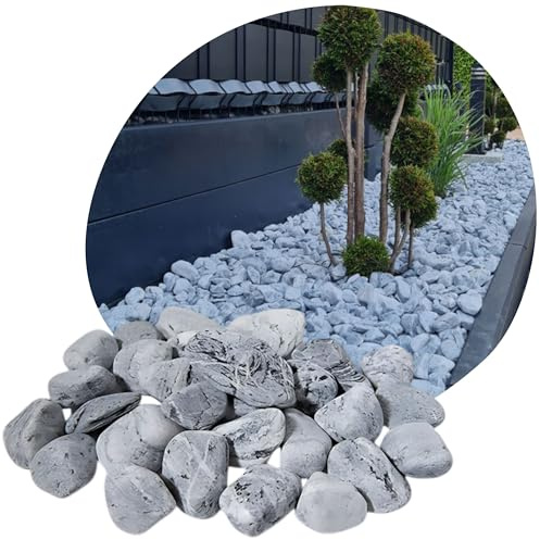 V-PREMIUM SOLUTION - Galets décoratifs gris – Pierres décoratives – Petites pierres décoratives – Décoration de jardin – Décoration d'aquarium – Pierres décoratives pour vases