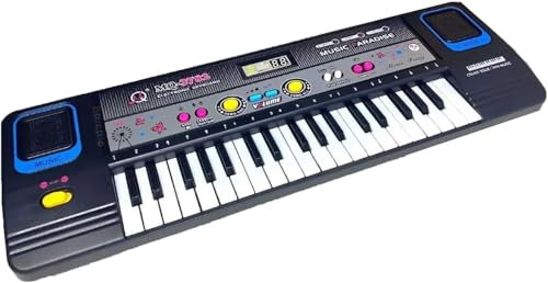 MIXEL 37-Key Keyboard Piano With A Microphone, Develop Hand-Eye Coordination, Fine Motor Skills, Provides Hours Of Fun And Creativity, Long-Lasting Use