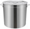 Olla de acero inoxidable con tapa, olla universal de grado industrial y olla sopera de acero inoxidable, para cocinas de gas, inducción y cocinas comerciales, ahorro de energía y fácil de limpiar