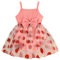 Bailando Niña Infantil Sin Mangas Sling Fresa Estampado Pijama Falda De Red Vestido De Nudo Camiseta Con Niñas, Rosa., 12-18 meses