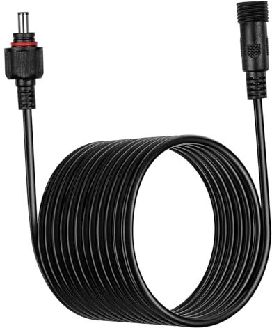 DIYEAH 5 Meter DC Extension Power Cable Universal Power Cord for 12V 24V Solar Water Pump and Outdoor Lighting Applications for Home and Garden