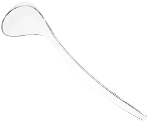 VALICLUD Transparent Plastic Soup Ladle with Ergonomic Long Handle Wide Serving Spoon for Soup Sauce Porridge Dishwasher Safe Kitchen Utensil for Easy Mixing and Serving