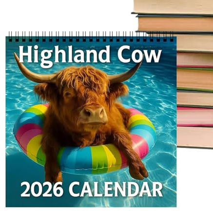 Chaies 2026 Wandkalender 12 Monate | Hochlandrind Kalender 2026 Wanddekoration - Jan-Dez Terminkalender Wohndekoration | Für Weihnachtsplanung Klassenzimmer Wohnheim Wohnung Schule Familie Lehrer