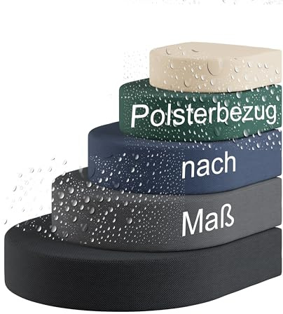 Epic Tube - halbrunder Kissenbezug nach Maß (Oxford 600D) – wetterfest, mit wasserdichtem Reißverschluss - Kissenhülle für Sitzkissen, Sesselkissen & Stuhlkissen Indoor & Outdoor - Made in EU