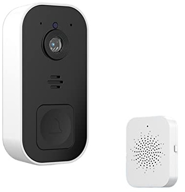 Video Doorbell, Outdoor Wireless Doorbell Waterproof Smart Home Door Bell Set Voice Intercom Infrared Night Vision Security Camera Doorbell(Bianco)