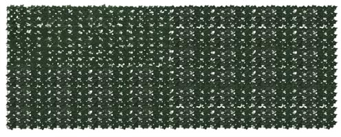 vidaXL Écran de balcon avec feuilles Vert foncé 400 x 150 cm