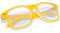 Morefaz Men Women Glasses Clear Lens Anti Glare Reading Computer, Gaming, TV, Glasses UV Anti Radia Reflex Retro Vintage MFAZ Ltd (Yellow)