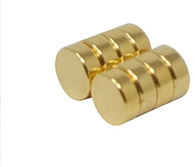 Gold Plattierter Magnet Für Therapie und Schmerzlinderung - Grübchen Auf Nordwand - 4mm Durchmesser x 1,5mm Dick - 0,36kg Zug - Pack von 400