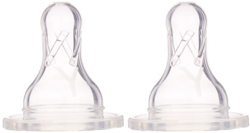 Dr Brown's Natural Flow Silicone Fast-Flow Bottle Nipple - Y-Cut, 2-Pack - 9+ Months