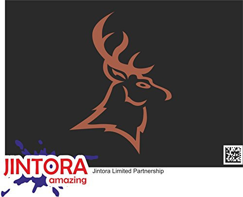JINTORA - Autoaufkleber Tuning - Auto Aufkleber - Hirsch - 138x99 mm - Auto Aufkleber - Bus - Fenster - Heckscheibe - Camper - wetterfest - Outdoor Sticker Auto Deko LKW - Tuning Selbstklebend - braun