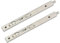 NUZAMAS Türriegel, Schieberiegel, verdeckter Türriegel, Sicherheitsverriegelung, Edelstahl, gebürstet, 25 cm lang, 2 Stück