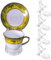 Hipiwe Acrylic Tea Cup Saucer Display Stands Clear Dinnerware Display Easel Stand Teacup Sets Plate Holder, Pack of 5 , High Legs