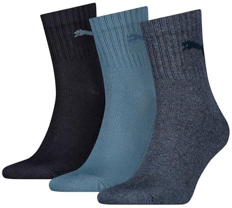 PUMA 18 Paar Socken Short Crew Sportsocken Tennis Socken Gr. 35-49 Unisex, Farbe:460 denim blue, Socken & Strümpfe:39-42