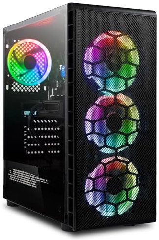 Fierce Gaming PC - Intel Core i5 12400F 2.5GHz - 4.4GHz, RTX 3060 12GB, 16GB RAM 3200MHz, 1TB NV3 M.2 NVME SSD, 500W PSU, Windows 11,RGB Gaming PC Case