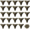 24PCS Baven 25MM Vintage Box Corner Protectors Antique Bronze Metal Furniture Corner Protectors for Decorative Cabinet Jewelry Box with 96 Matching Nails