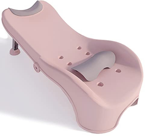 Verstellbarer Kinder-Shampoo-Stuhl ist geeignet für 3–10 Jahre alte Badewannensitz, Badewanne, Haushalt, faltbar, feuchtigkeitsbeständig, Kleidung, Design, rosa