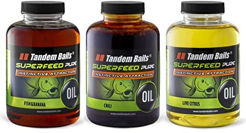 Tandem Baits 3-Pack SuperFeed Pure Oil Fruit Mix Öl Fruchtaroma | Lockstoff Karpfen Angeln ohne Mühe | Boilie-Öl Köder Große-Fische-Angeln | Karpfenzubehör Profis & Hobby-Angler 3 x 500 ml